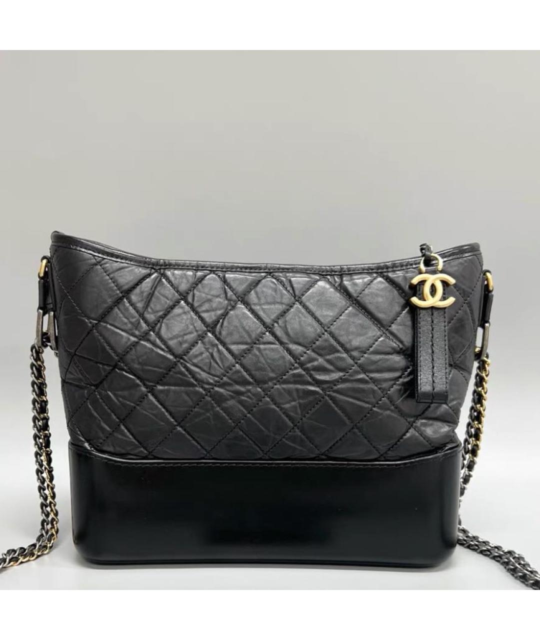 CHANEL Черная кожаная сумка через плечо, фото 6