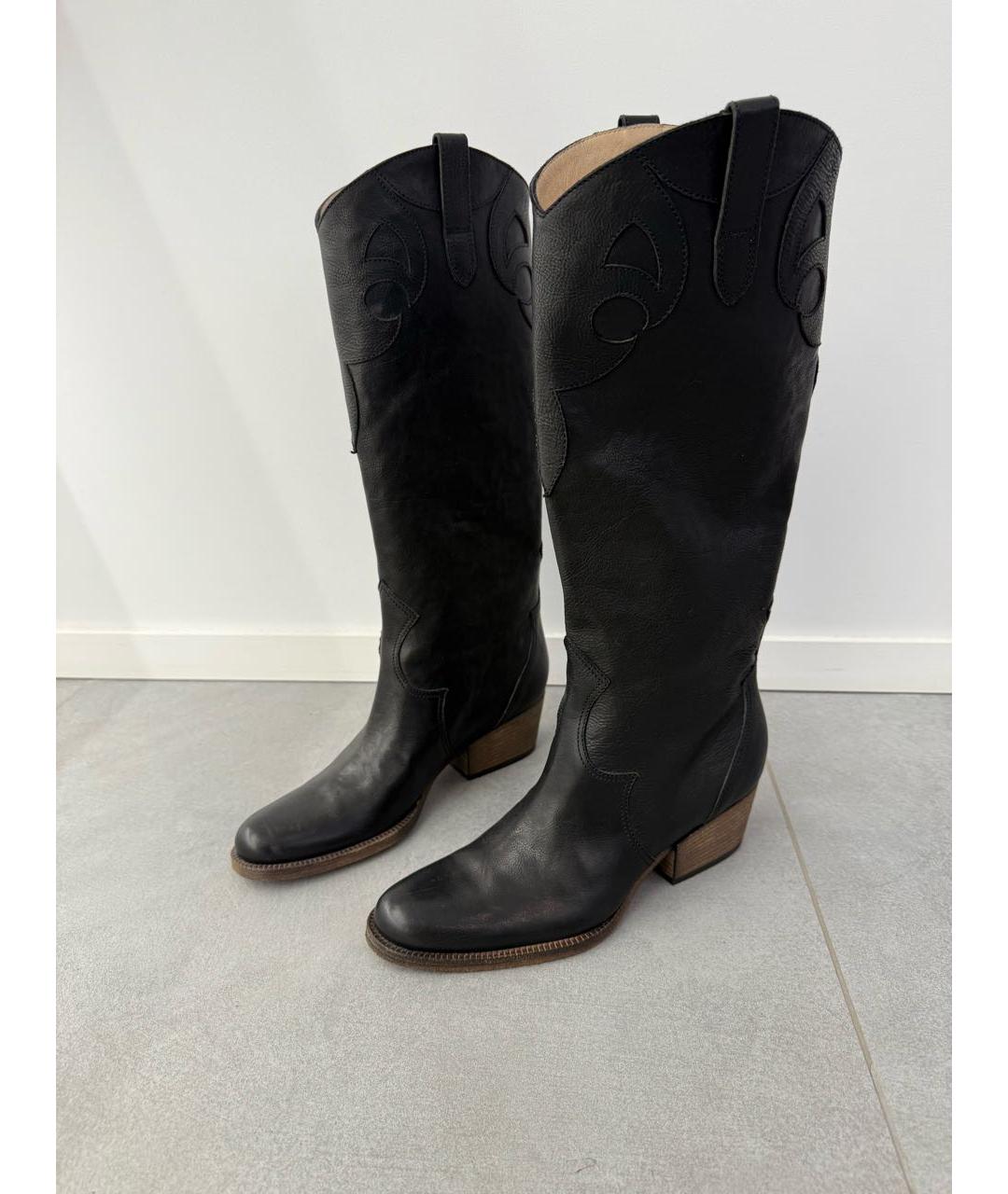 YANA RASKOVALOVA Черные кожаные сапоги, фото 3