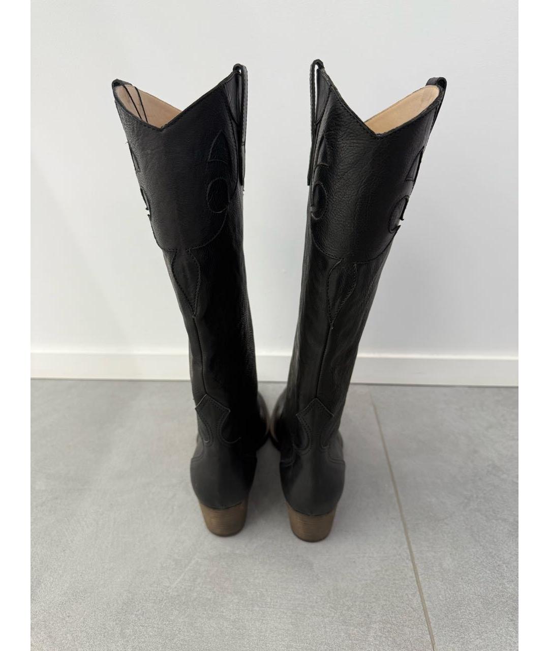 YANA RASKOVALOVA Черные кожаные сапоги, фото 4