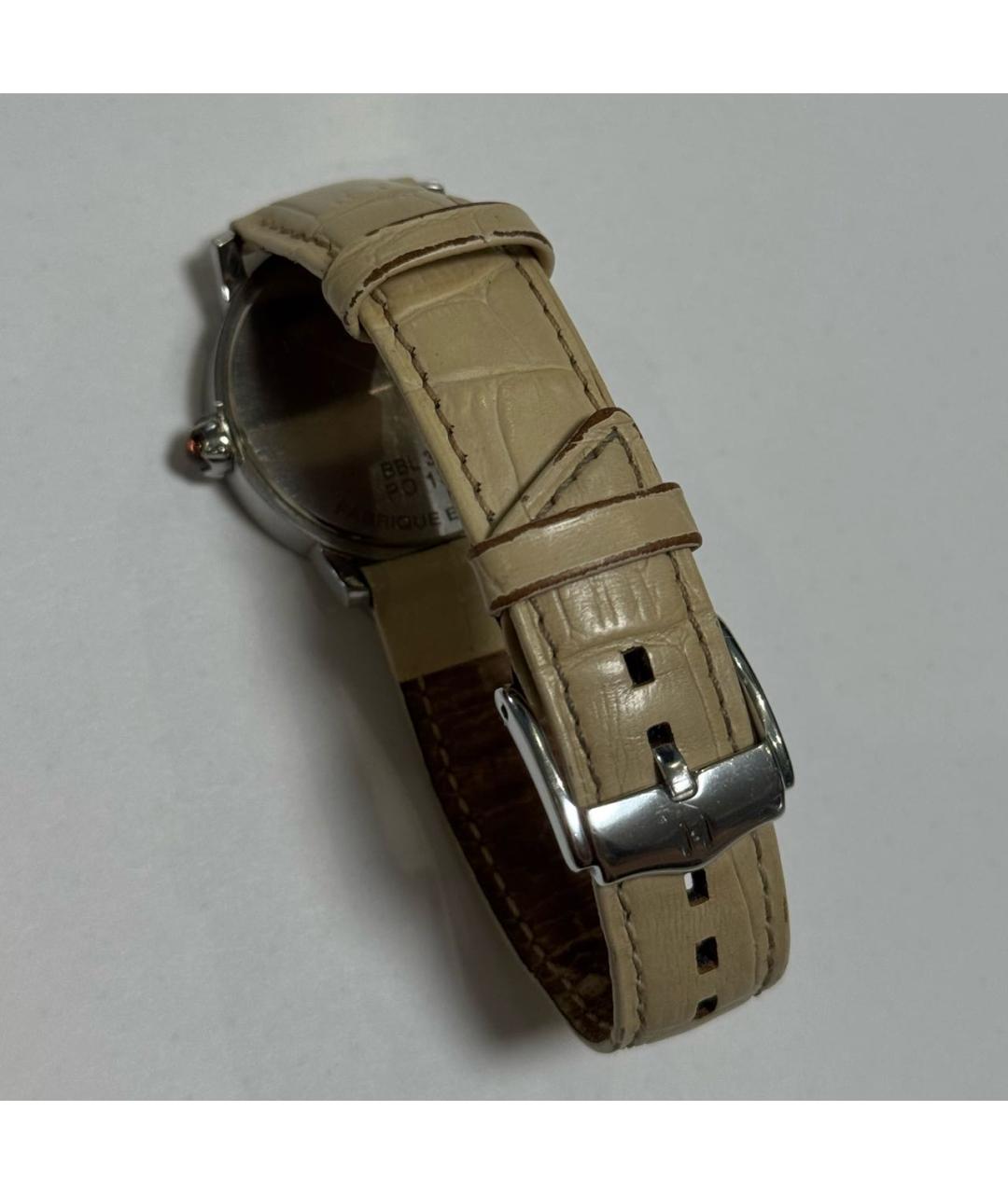 BVLGARI Бежевые кожаные часы, фото 3
