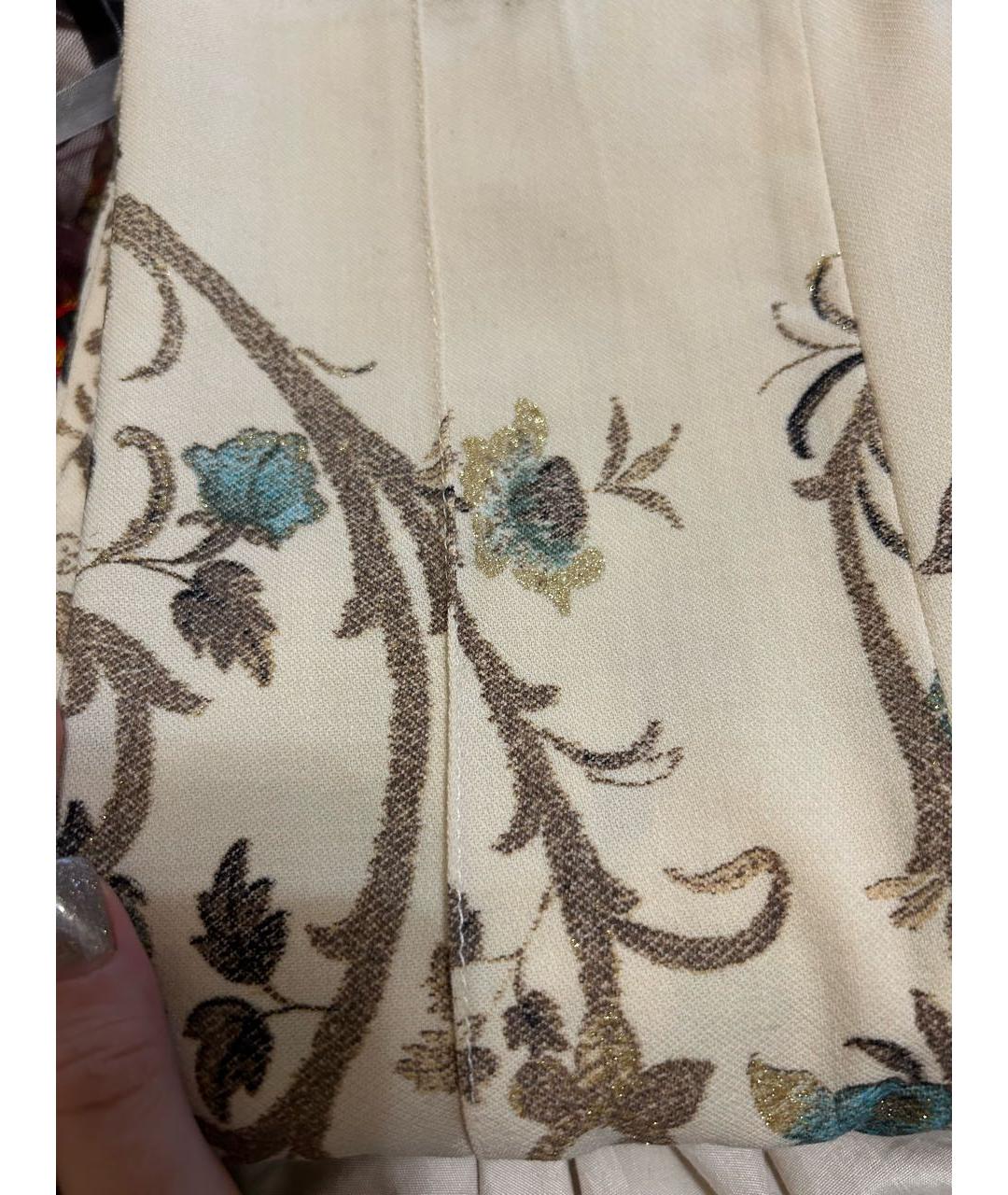 ROBERTO CAVALLI Бежевые прямые брюки, фото 5