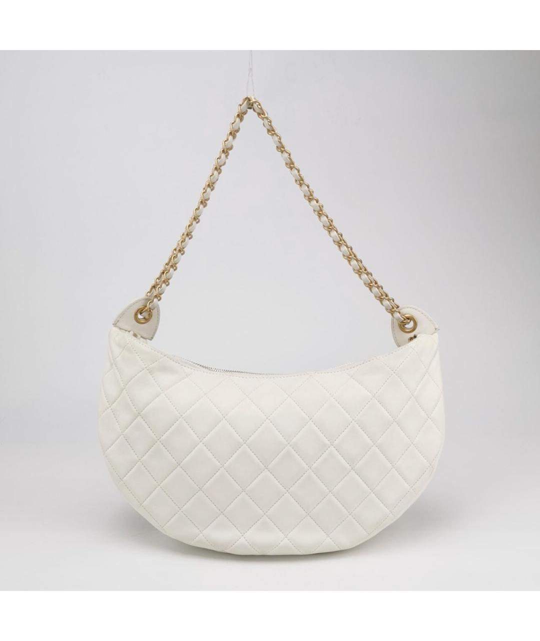 CHANEL Белая кожаная сумка тоут, фото 4