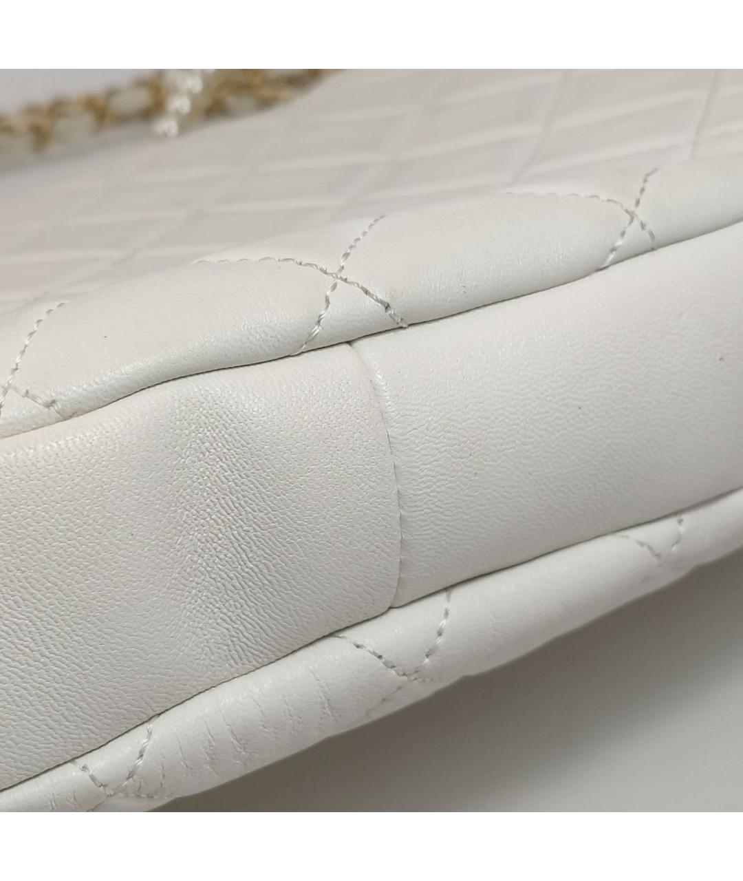 CHANEL Белая кожаная сумка тоут, фото 8