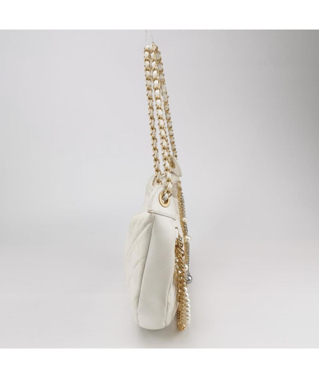 CHANEL Белая кожаная сумка тоут, фото 3