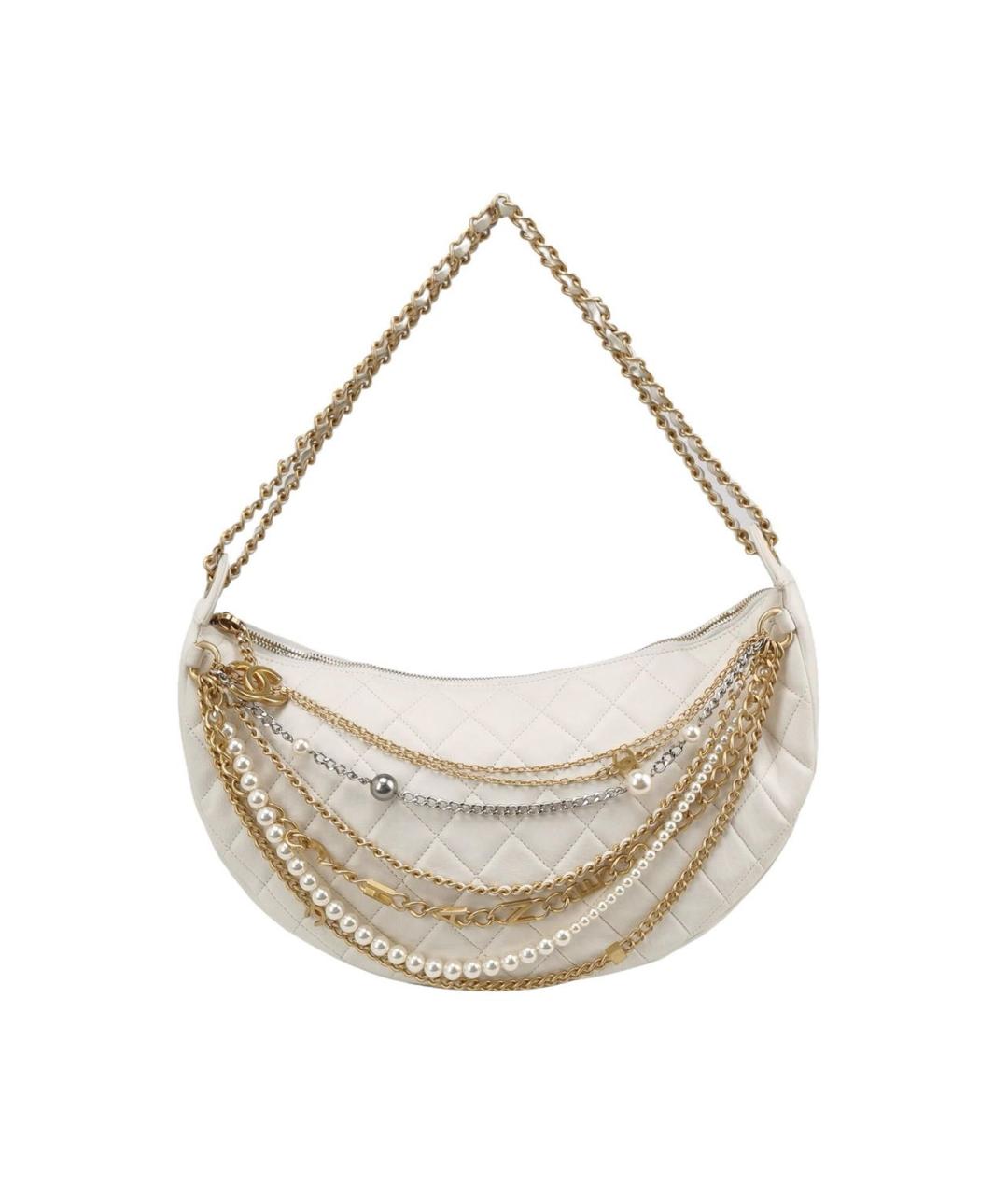 CHANEL Белая кожаная сумка тоут, фото 1