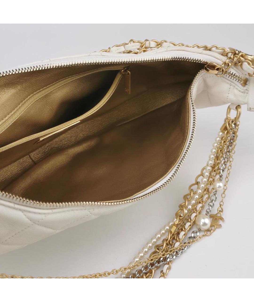 CHANEL Белая кожаная сумка тоут, фото 5