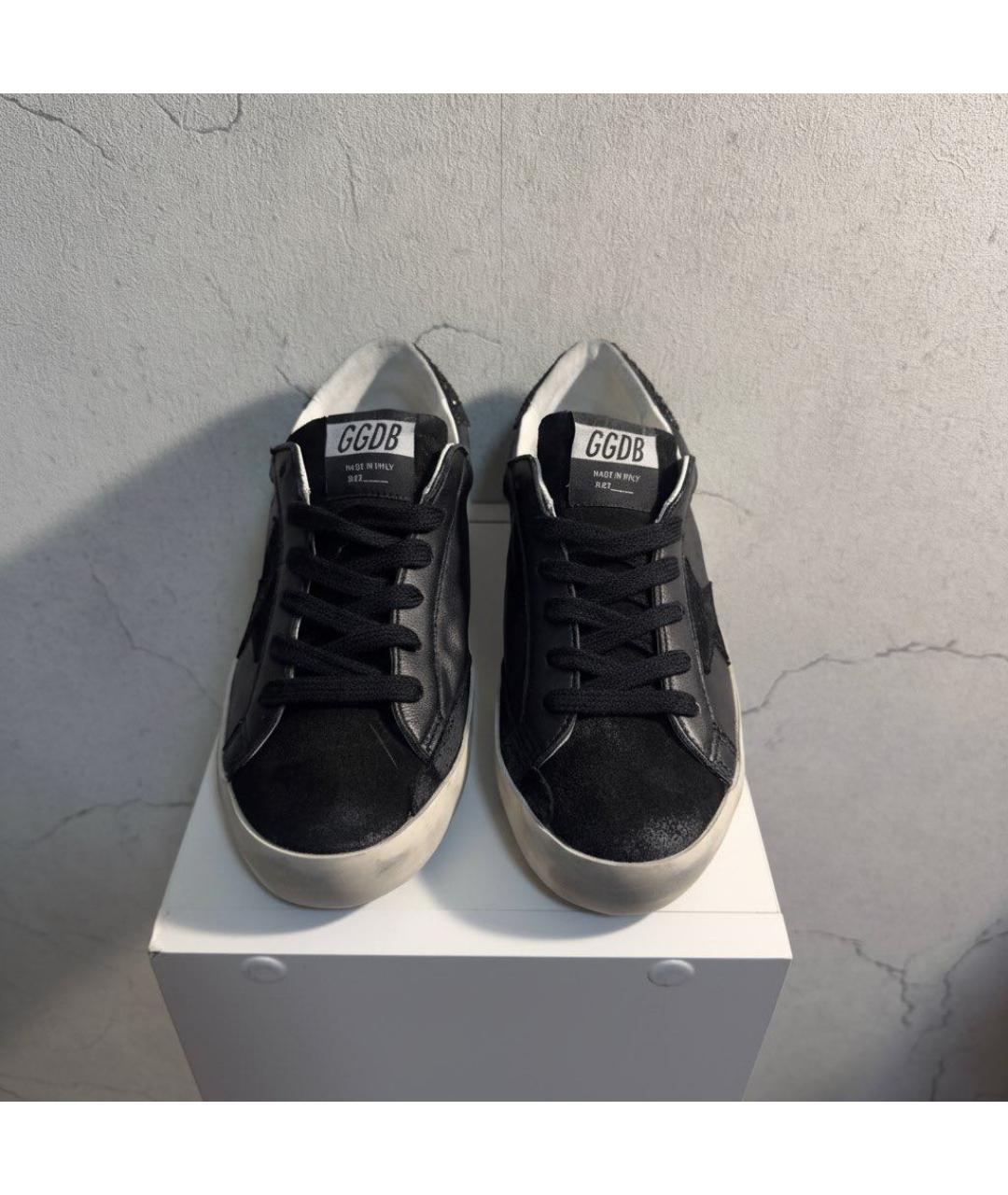 GOLDEN GOOSE DELUXE BRAND Черные кожаные кеды, фото 2