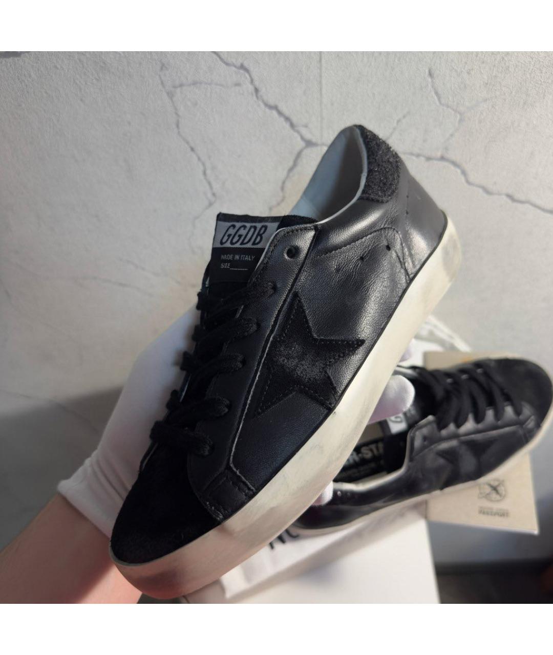 GOLDEN GOOSE DELUXE BRAND Черные кожаные кеды, фото 6