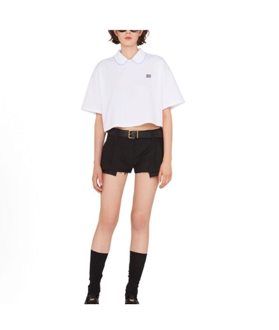 MIU MIU Белая хлопковая блузы, фото 5