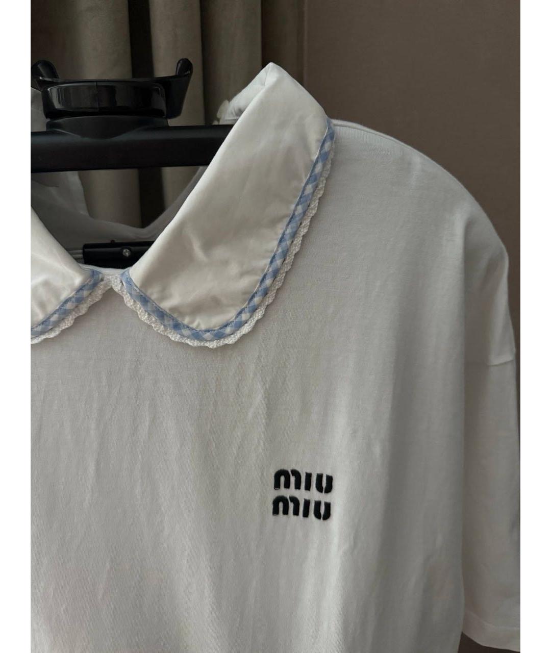 MIU MIU Белая хлопковая блузы, фото 3