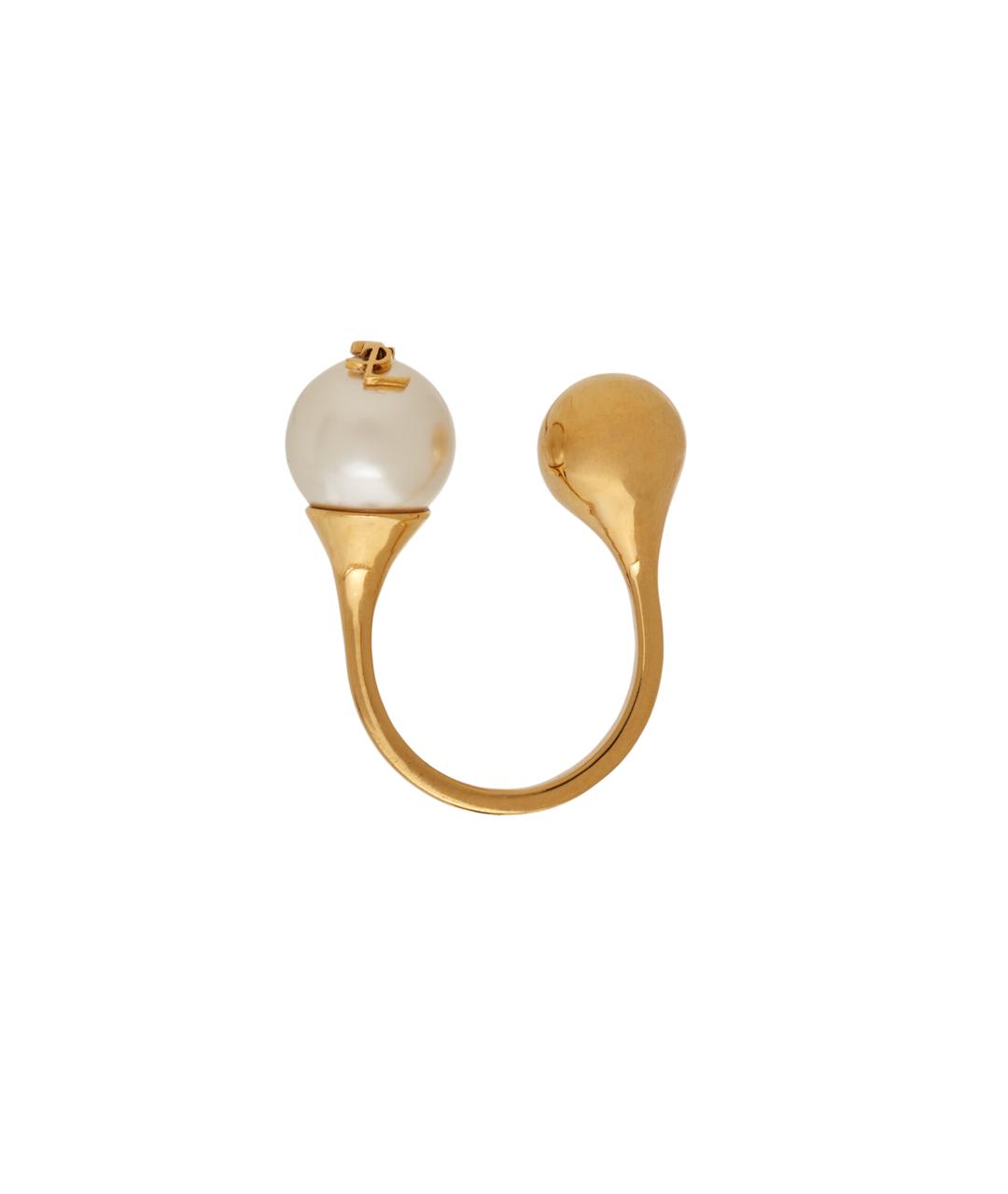 SAINT LAURENT Золотое металлическое кольцо, фото 2