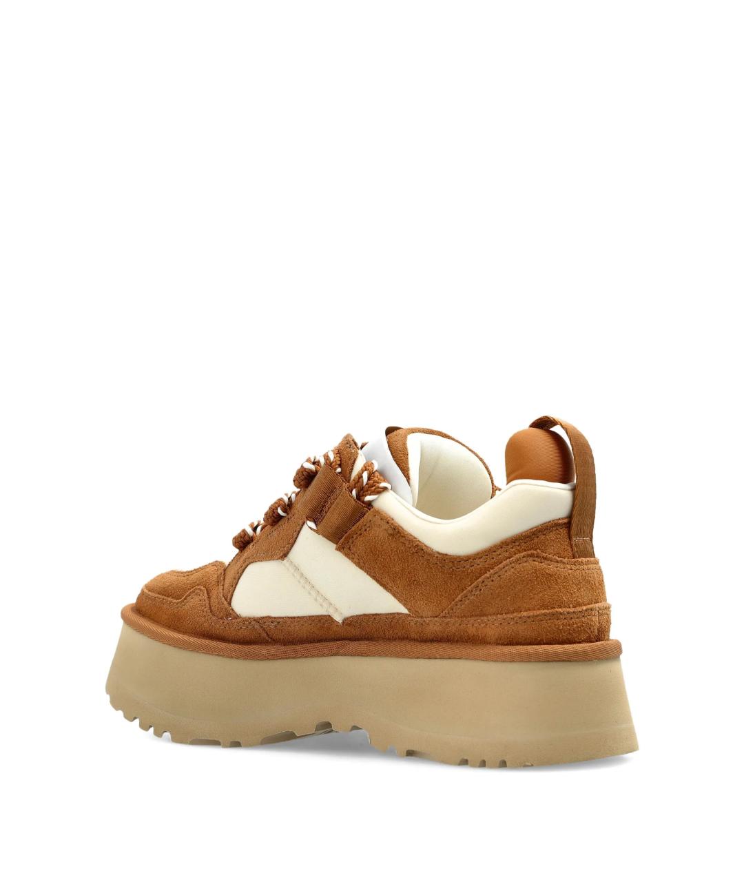 UGG AUSTRALIA Коричневые кожаные кроссовки, фото 4