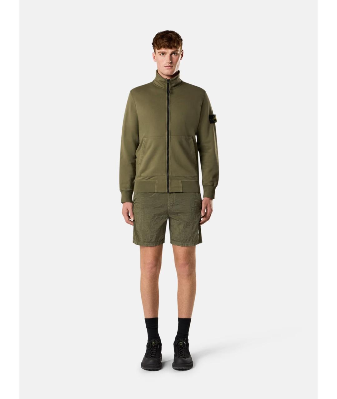 STONE ISLAND Зеленые шорты, фото 2