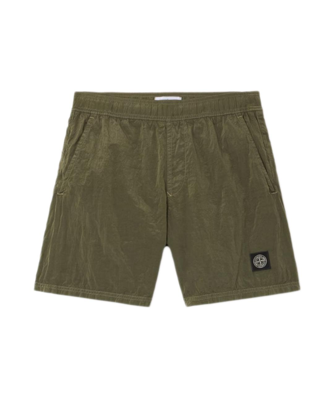 STONE ISLAND Зеленые шорты, фото 1