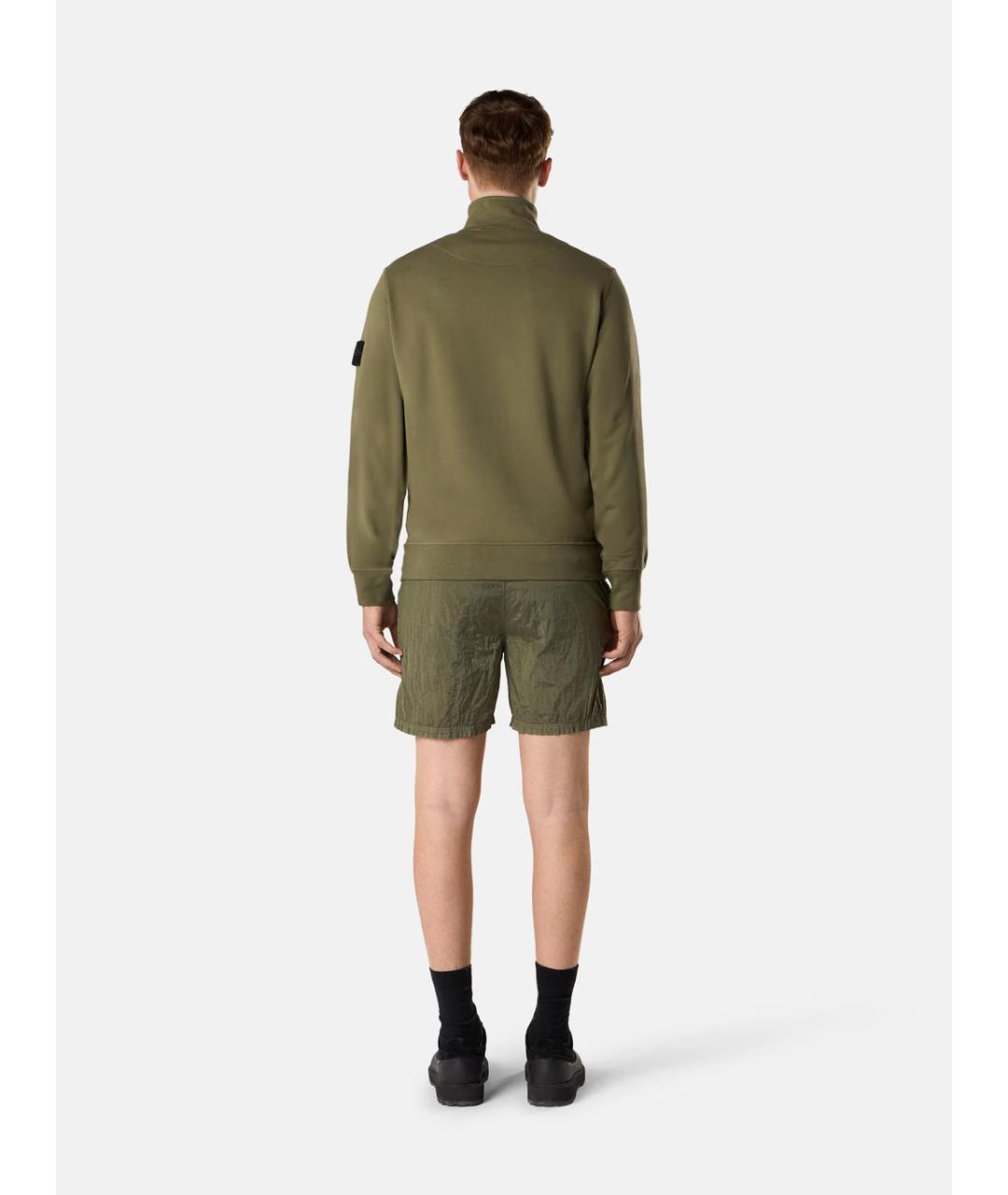 STONE ISLAND Зеленые шорты, фото 5