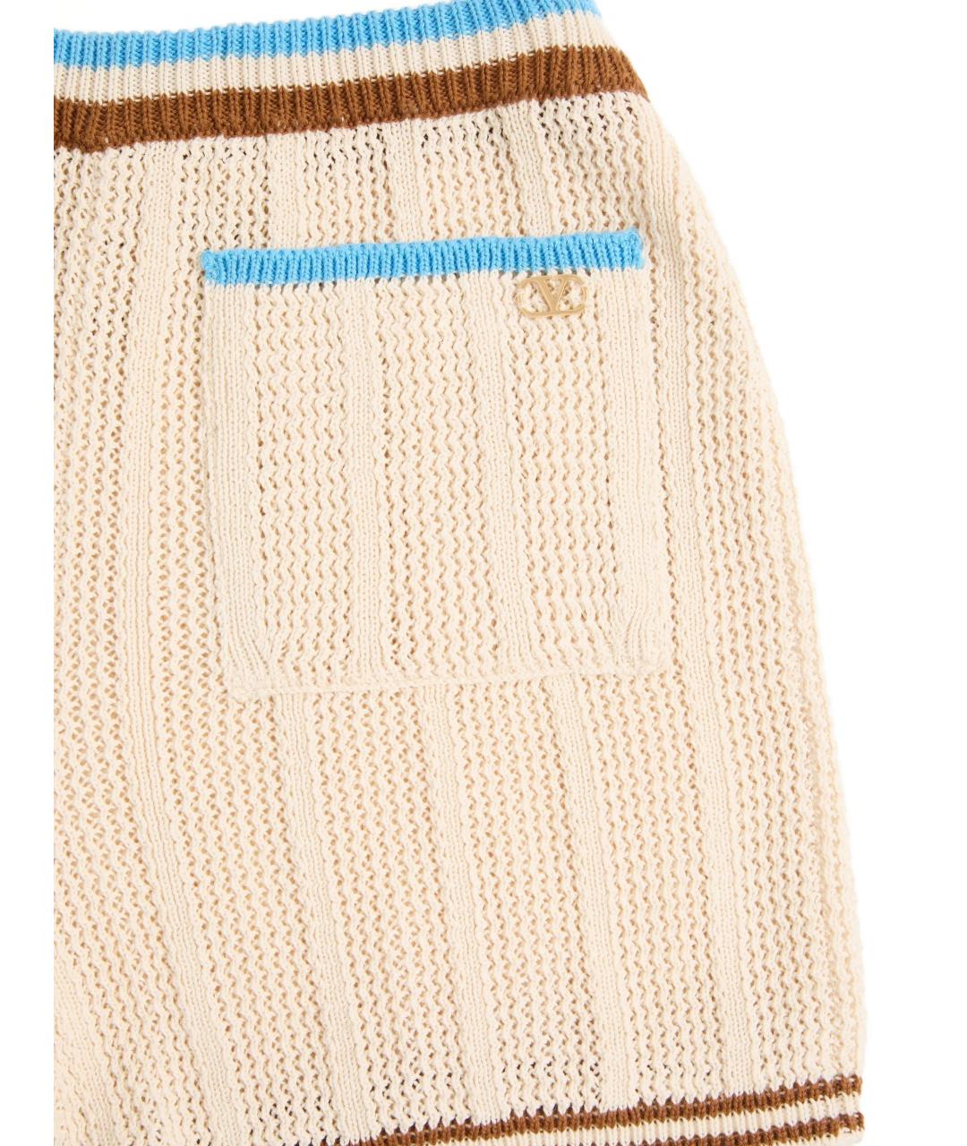 VALENTINO Бежевые хлопковые шорты, фото 5