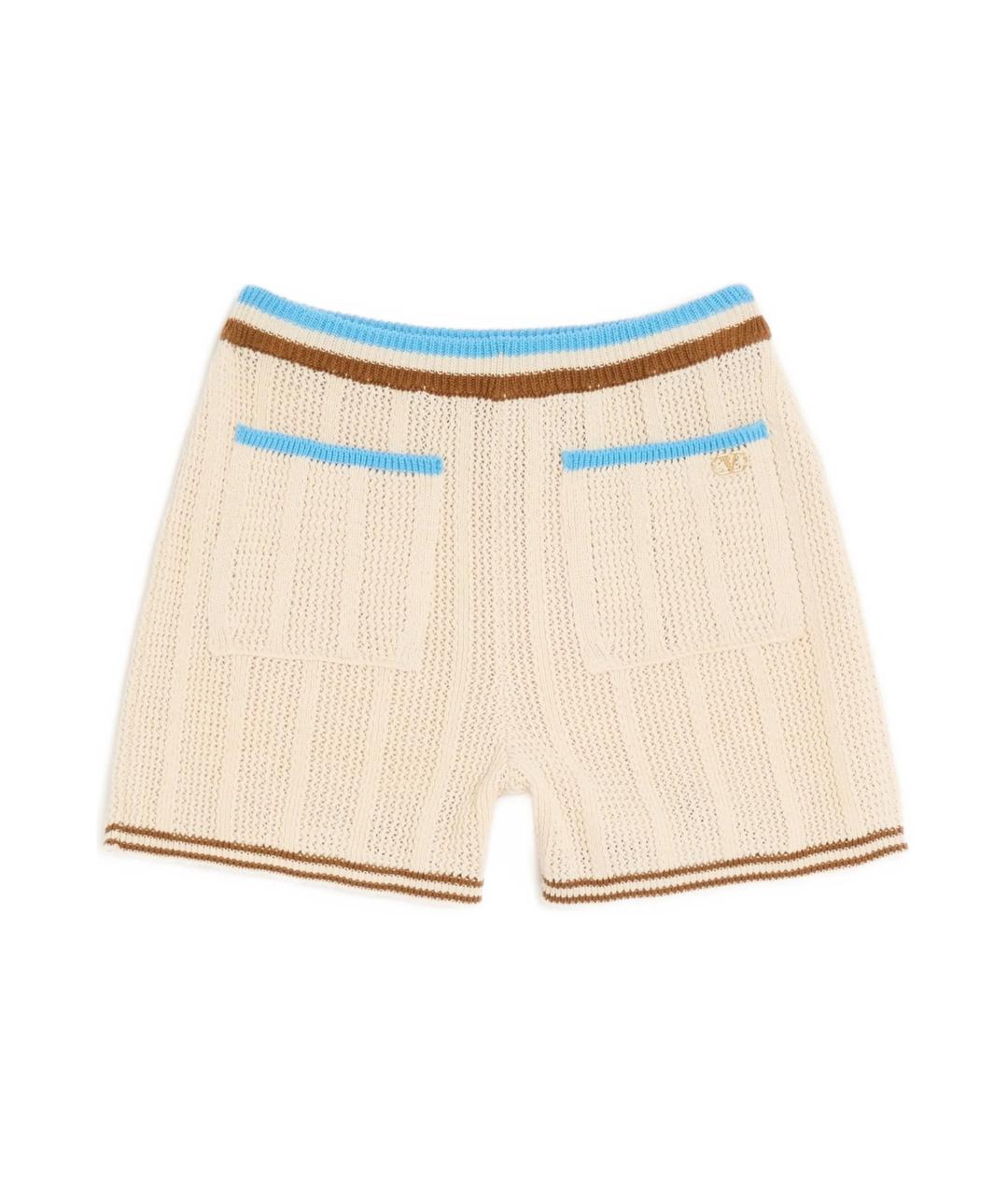 VALENTINO Бежевые хлопковые шорты, фото 1