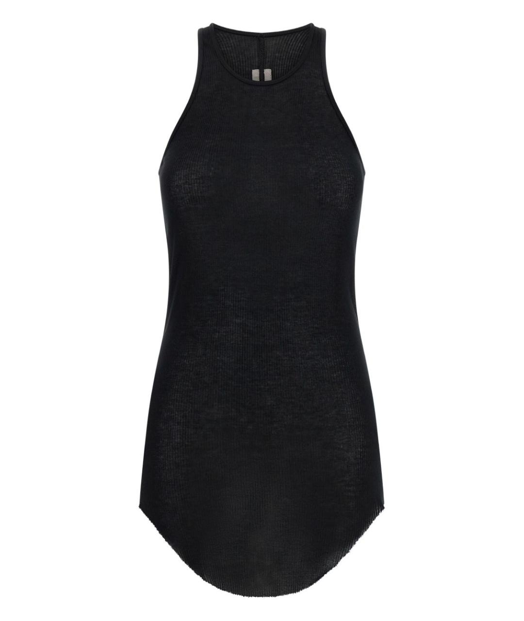 RICK OWENS Черная вискозная майка, фото 1