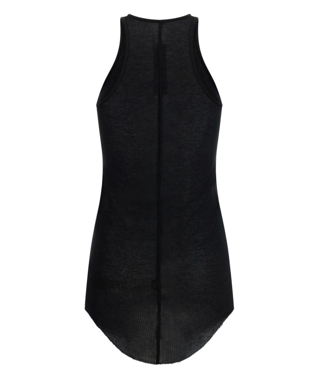 RICK OWENS Черная вискозная майка, фото 2