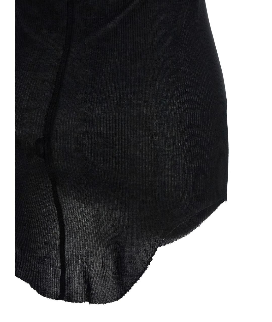 RICK OWENS Черная вискозная майка, фото 4