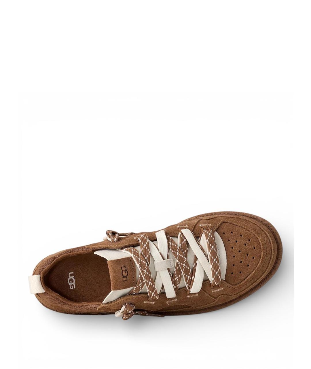 UGG AUSTRALIA Коричневые замшевые низкие кроссовки / кеды, фото 5