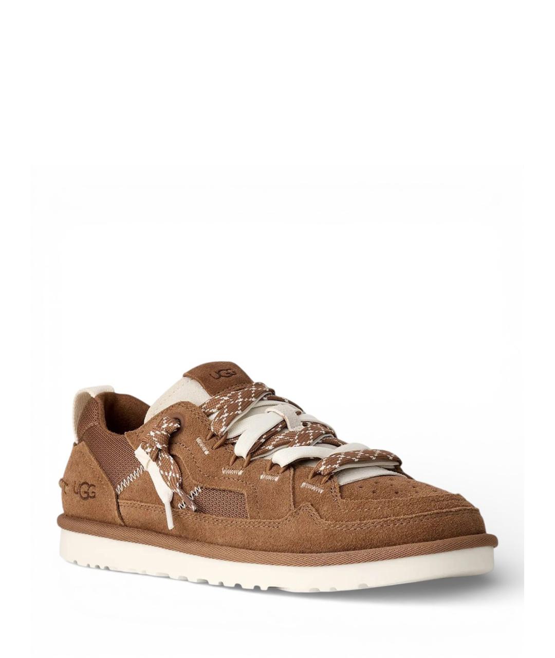 UGG AUSTRALIA Коричневые замшевые низкие кроссовки / кеды, фото 2