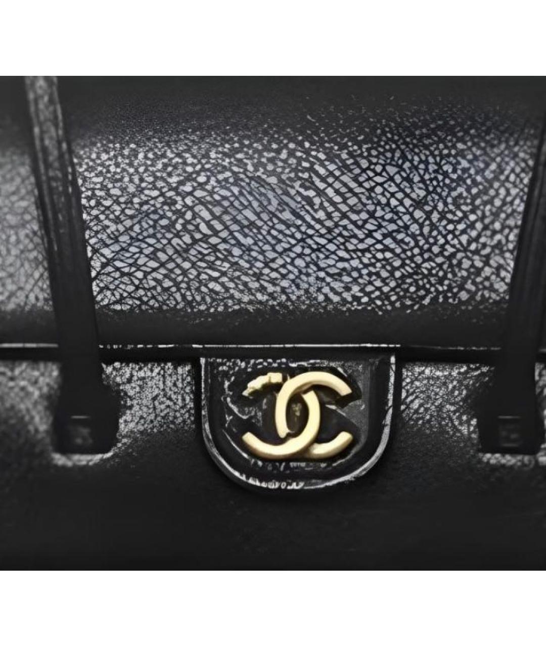 CHANEL Черная кожаная сумка через плечо, фото 2