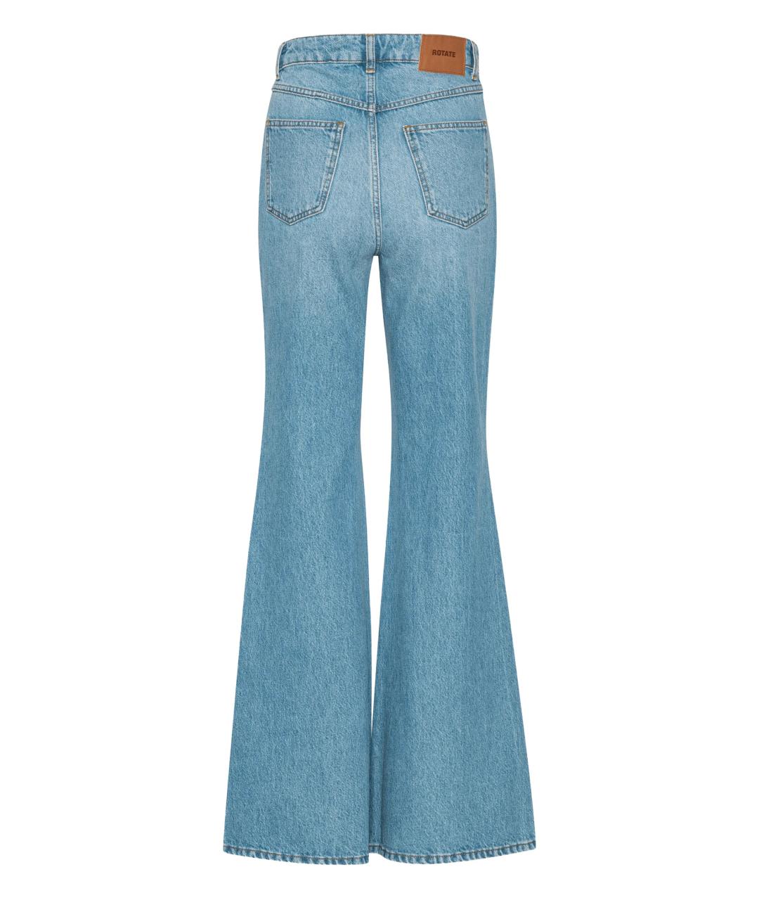 ROTATE Голубые хлопковые джинсы клеш, фото 6