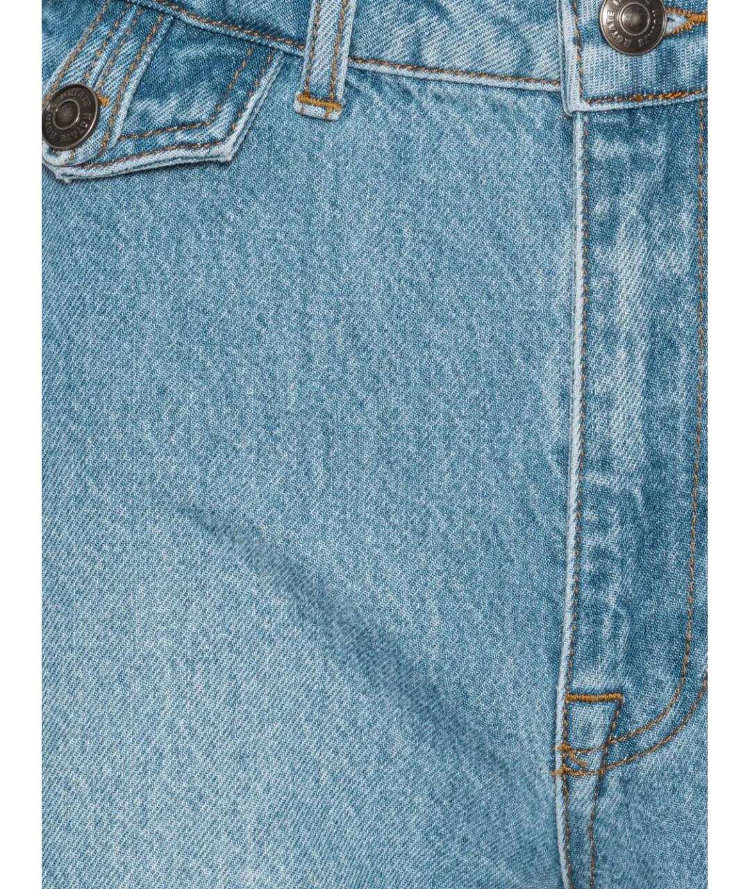 ROTATE Голубые хлопковые джинсы клеш, фото 5