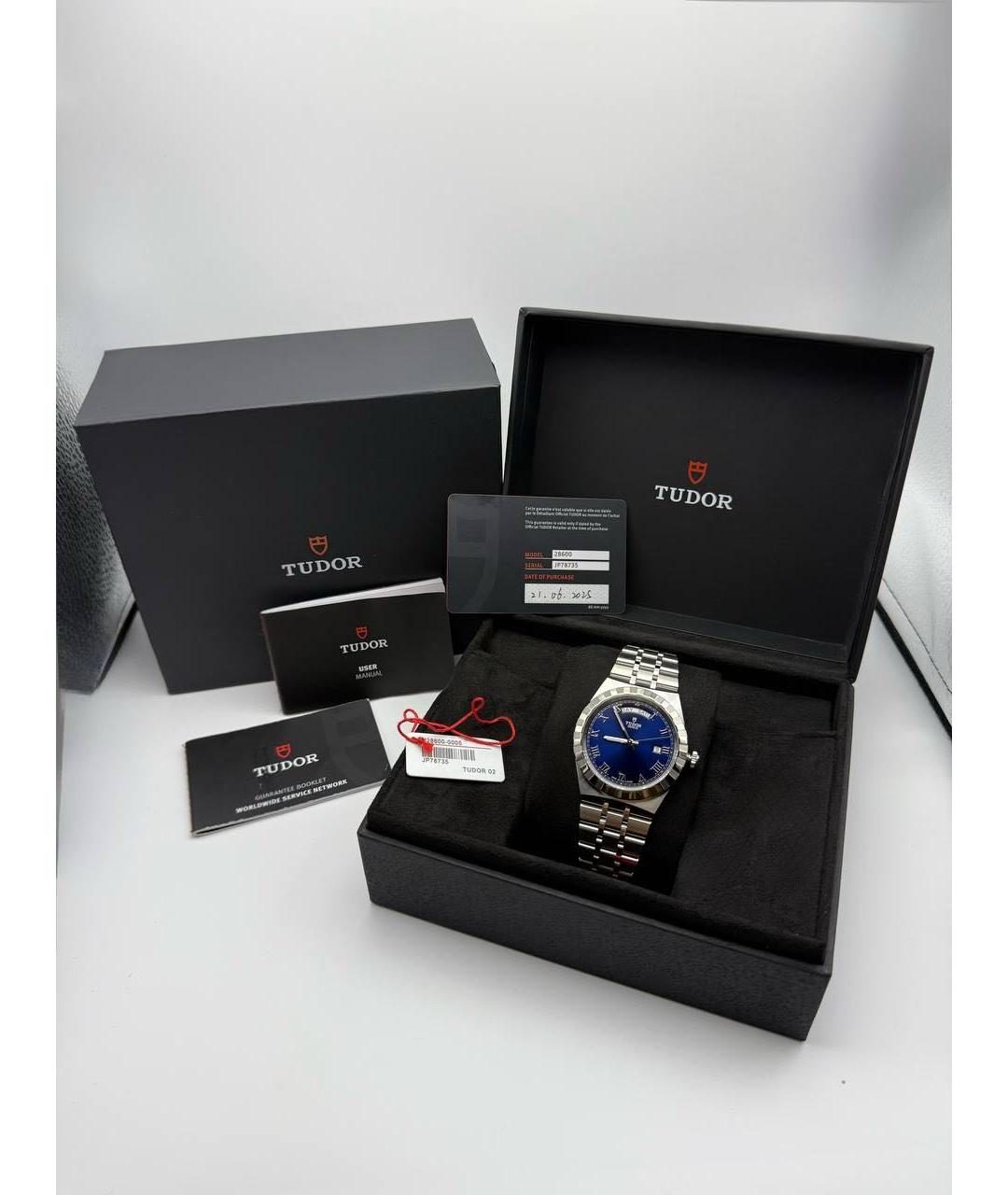 TUDOR Серебряные стальные часы, фото 3