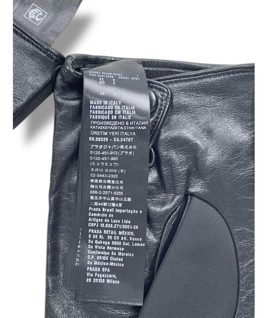 PRADA Черные перчатки, фото 6