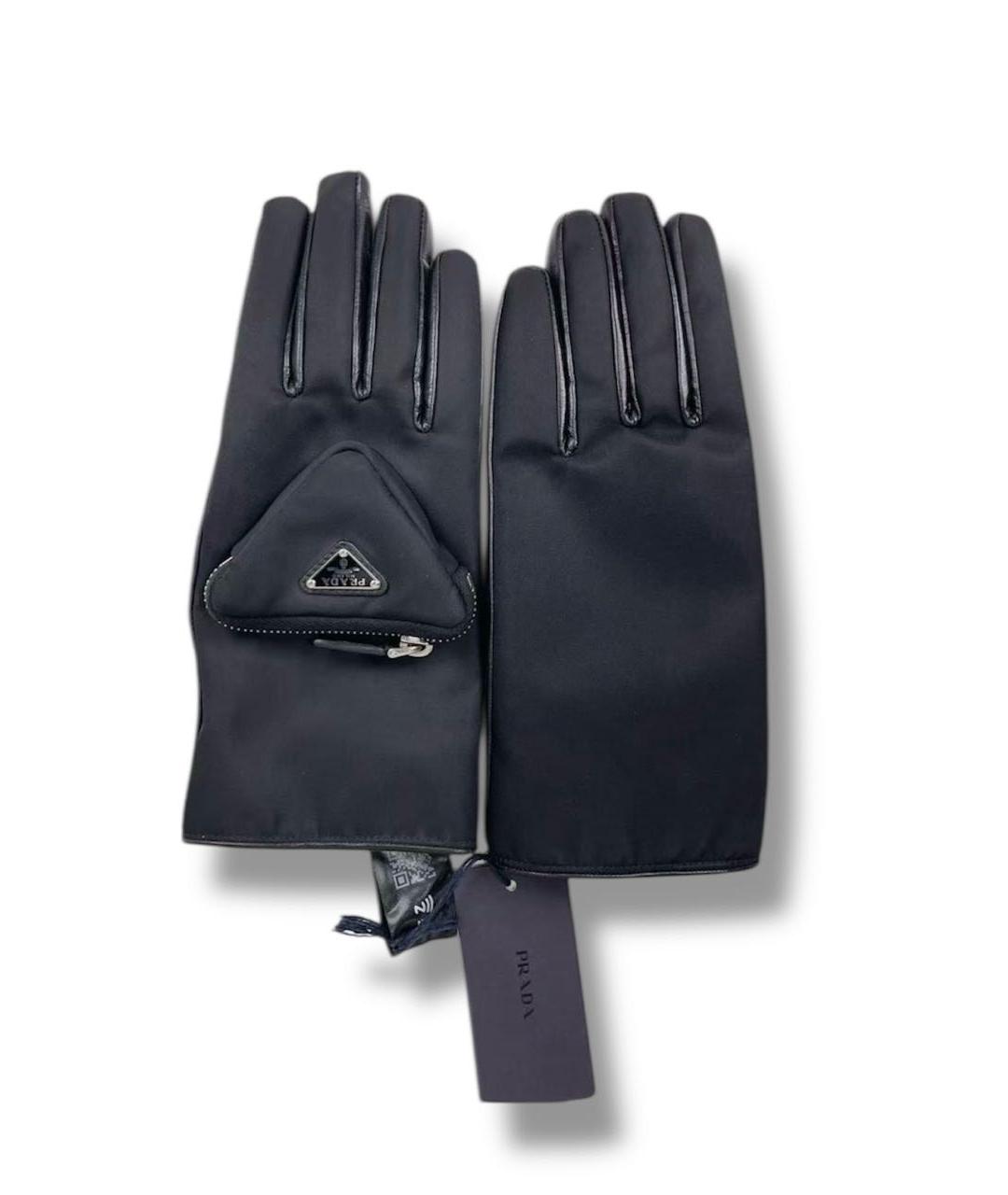 PRADA Черные перчатки, фото 9