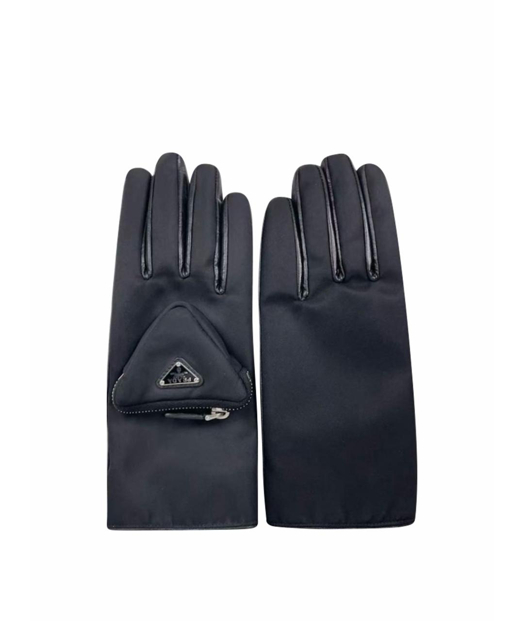 PRADA Черные перчатки, фото 1