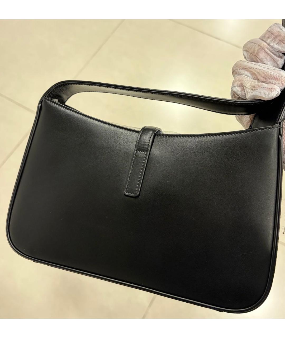 SAINT LAURENT Черная кожаная сумка через плечо, фото 3