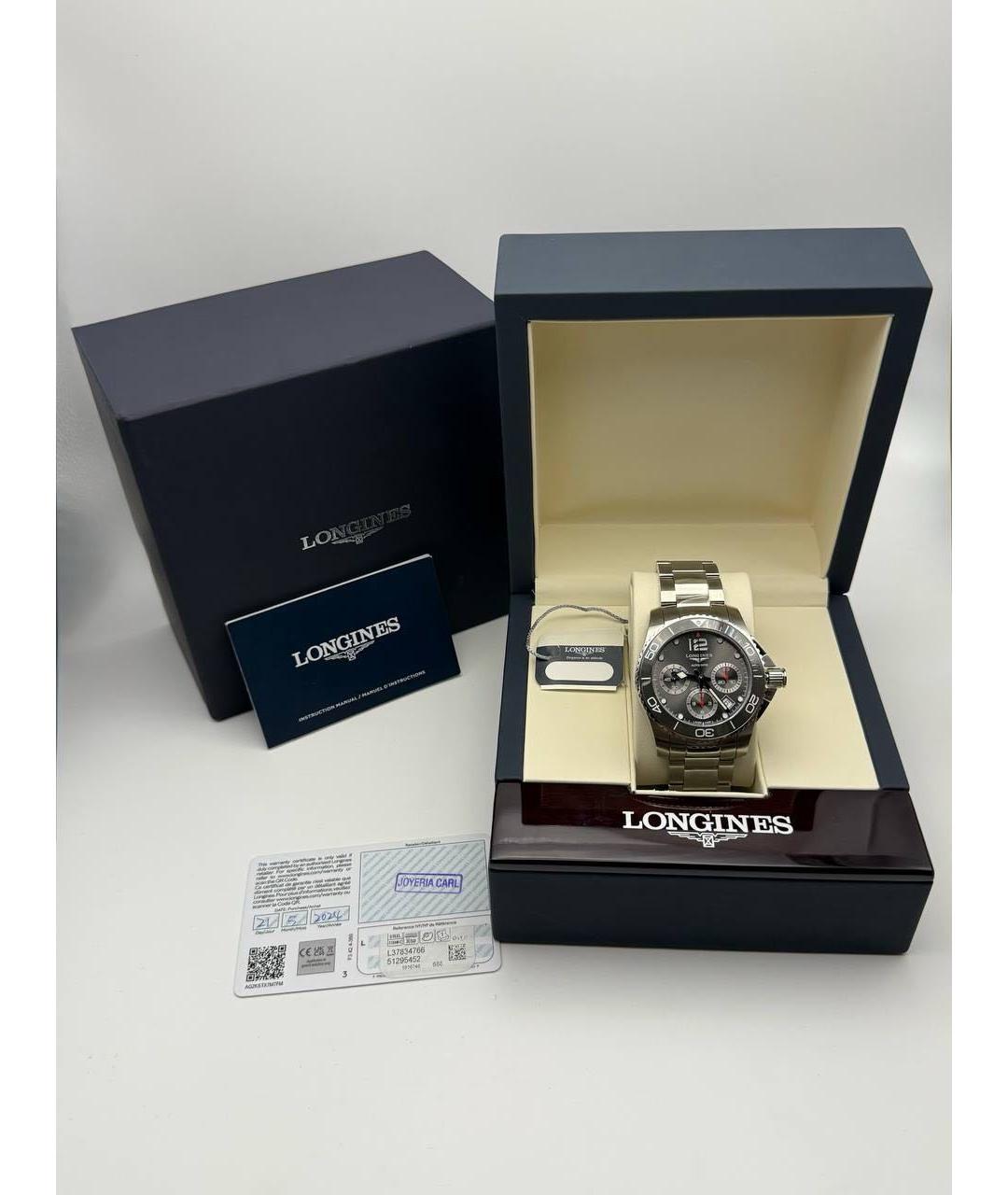 LONGINES Серебряные стальные часы, фото 2