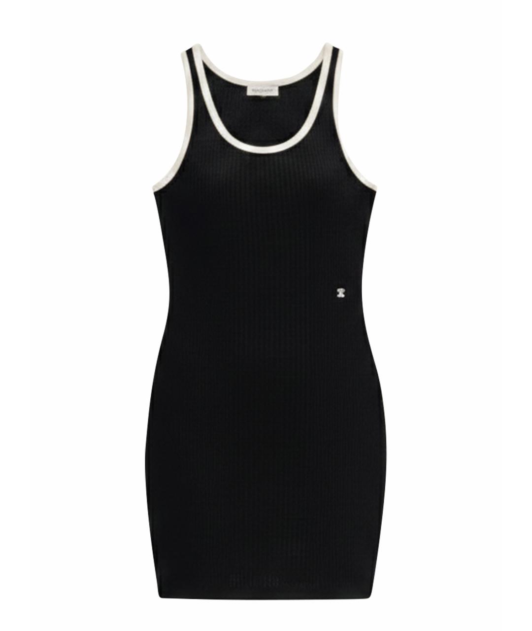 CHANEL Черное льняное повседневное платье, фото 1