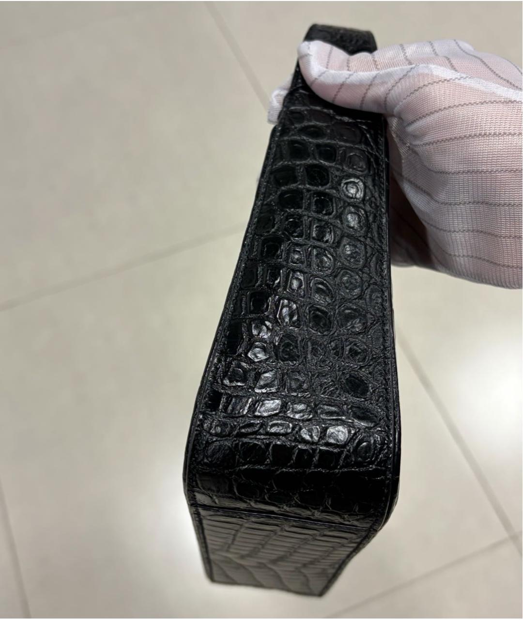 SAINT LAURENT Черная кожаная сумка через плечо, фото 4