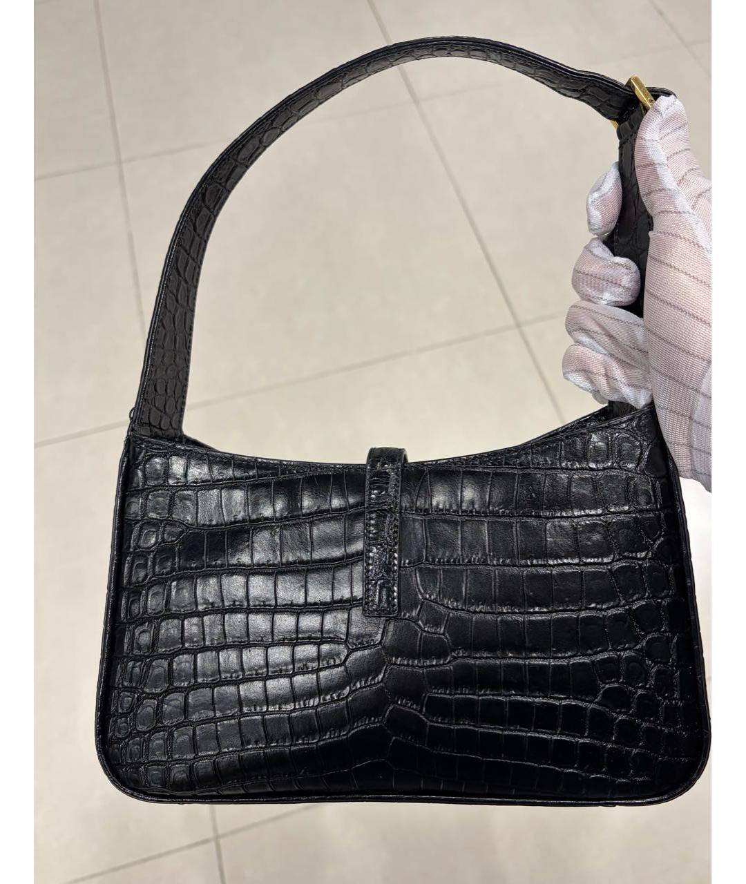 SAINT LAURENT Черная кожаная сумка через плечо, фото 3