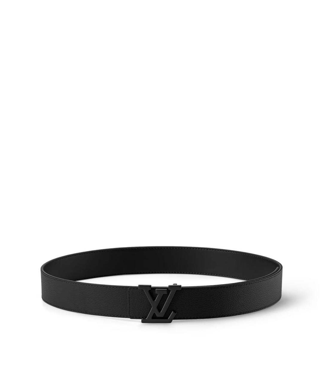 LOUIS VUITTON Черный кожаный ремень, фото 1