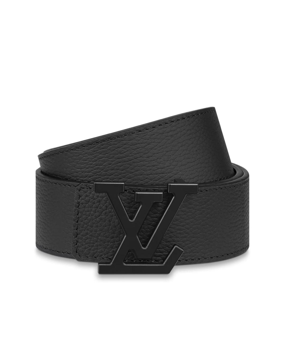 LOUIS VUITTON Черный кожаный ремень, фото 2