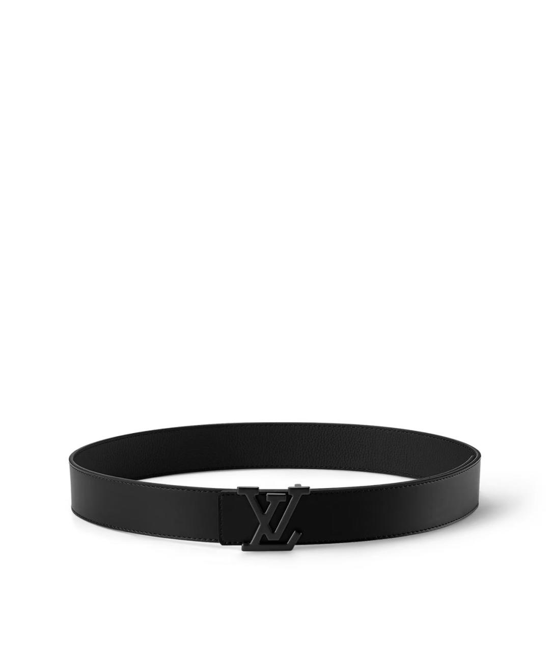 LOUIS VUITTON Черный кожаный ремень, фото 6