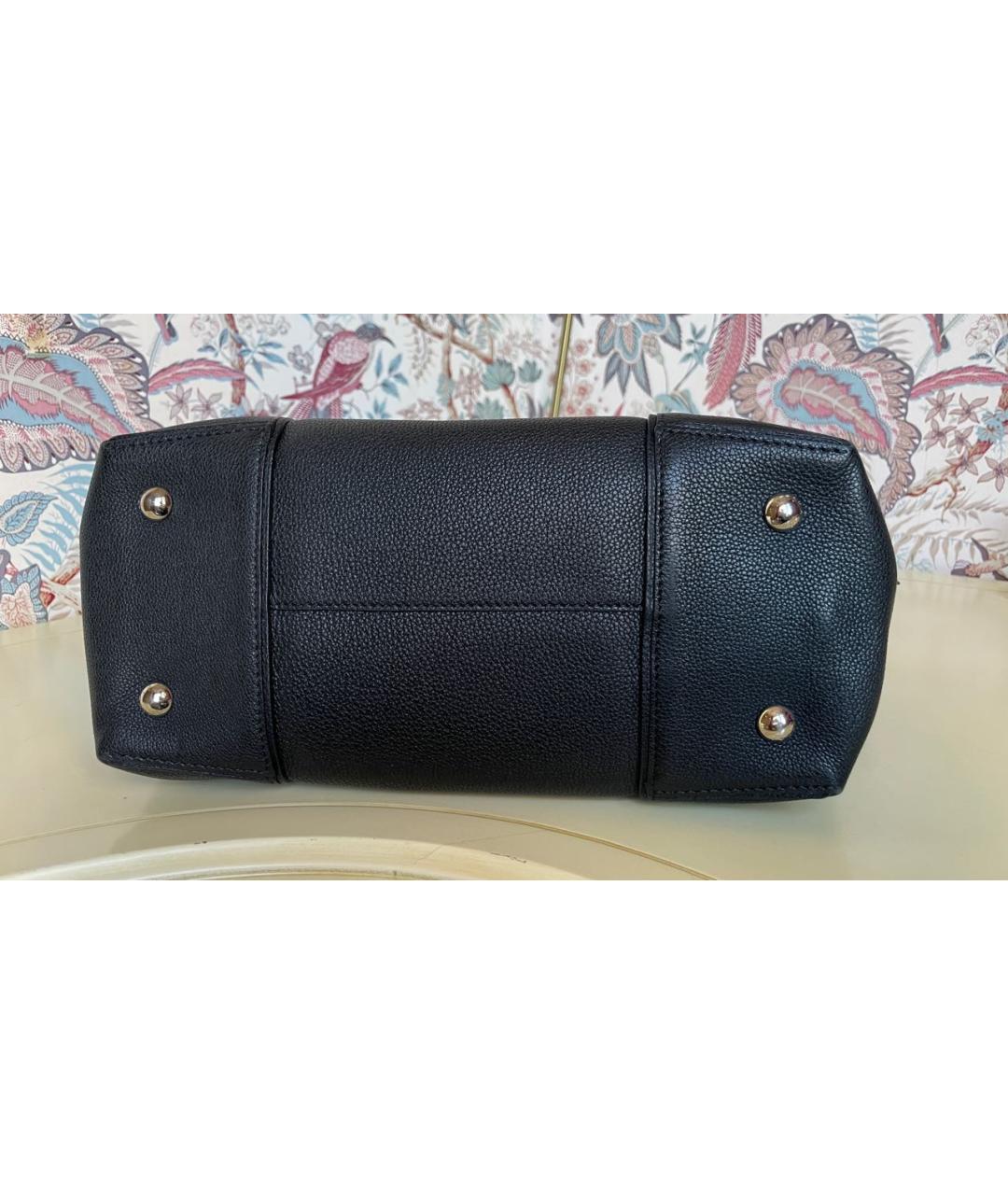 LOUIS VUITTON Черная кожаная сумка тоут, фото 5