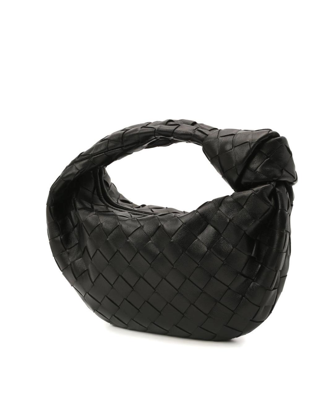 BOTTEGA VENETA Черная кожаная сумка с короткими ручками, фото 3