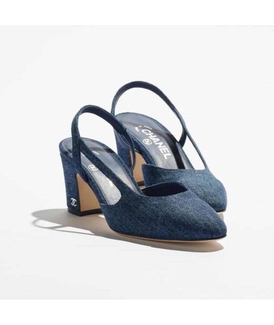 CHANEL Синие туфли, фото 2