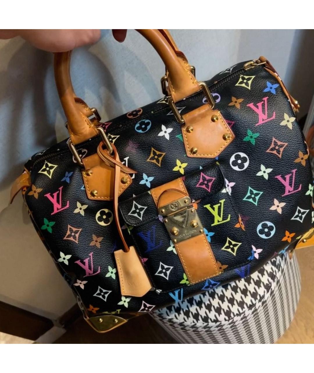 LOUIS VUITTON Черная сумка с короткими ручками, фото 2
