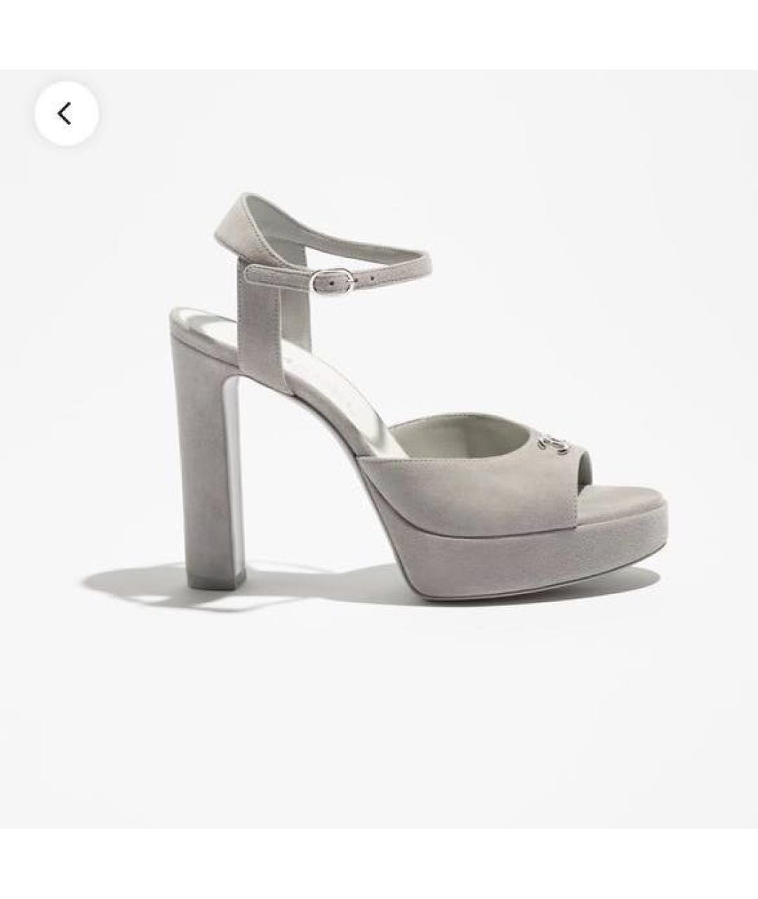 CHANEL Бежевые босоножки, фото 3