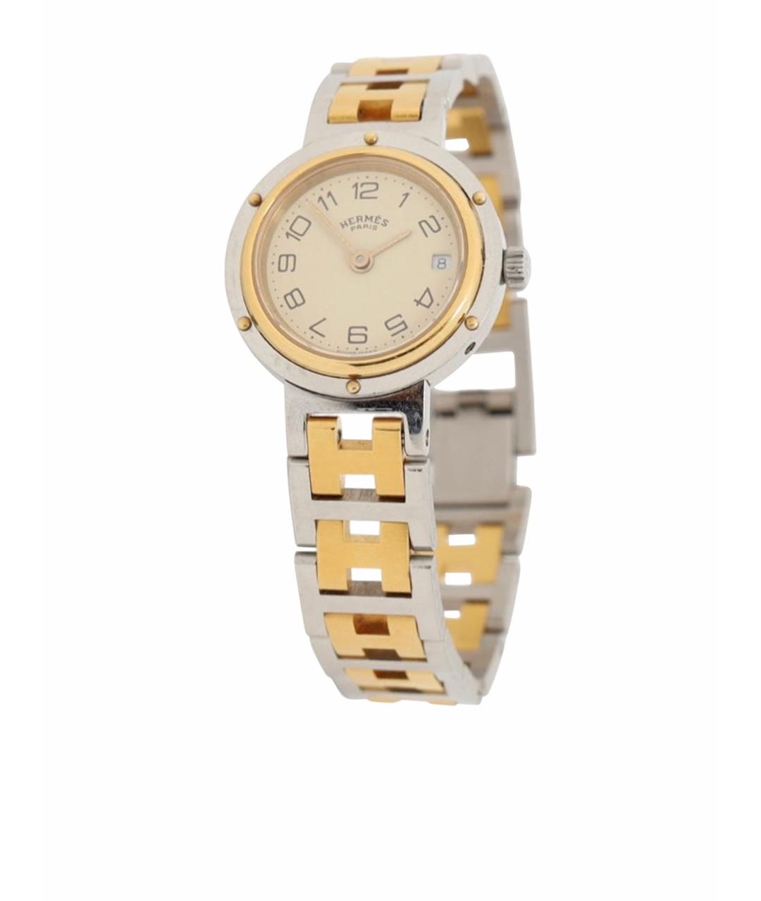 HERMES Золотые стальные часы, фото 1