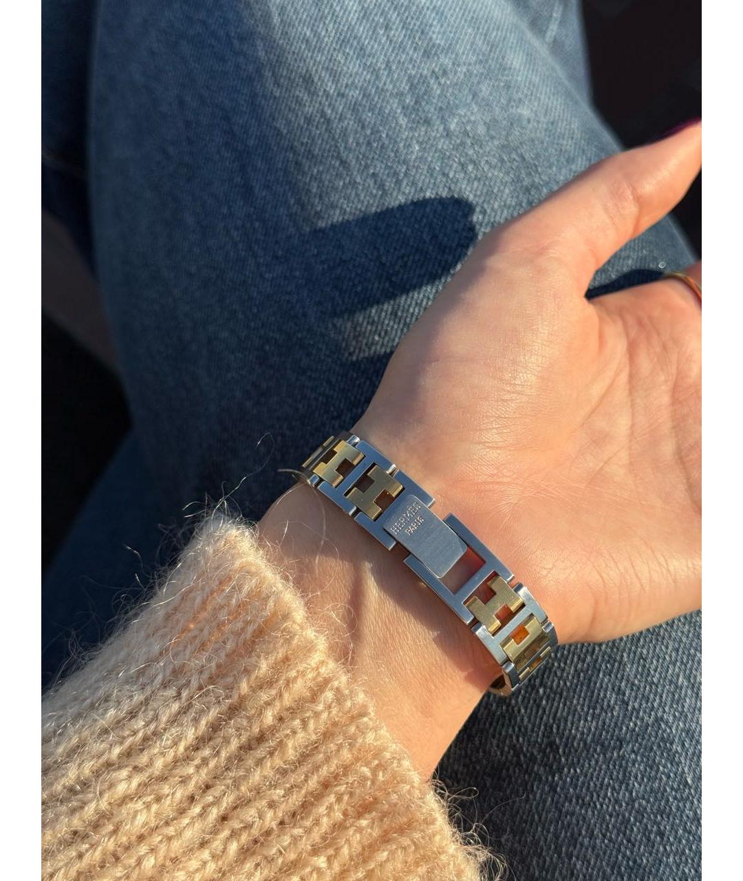 HERMES Золотые стальные часы, фото 6