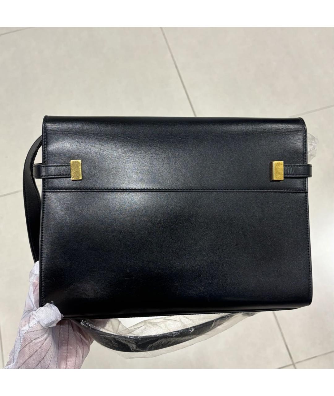 SAINT LAURENT Черная кожаная сумка через плечо, фото 3