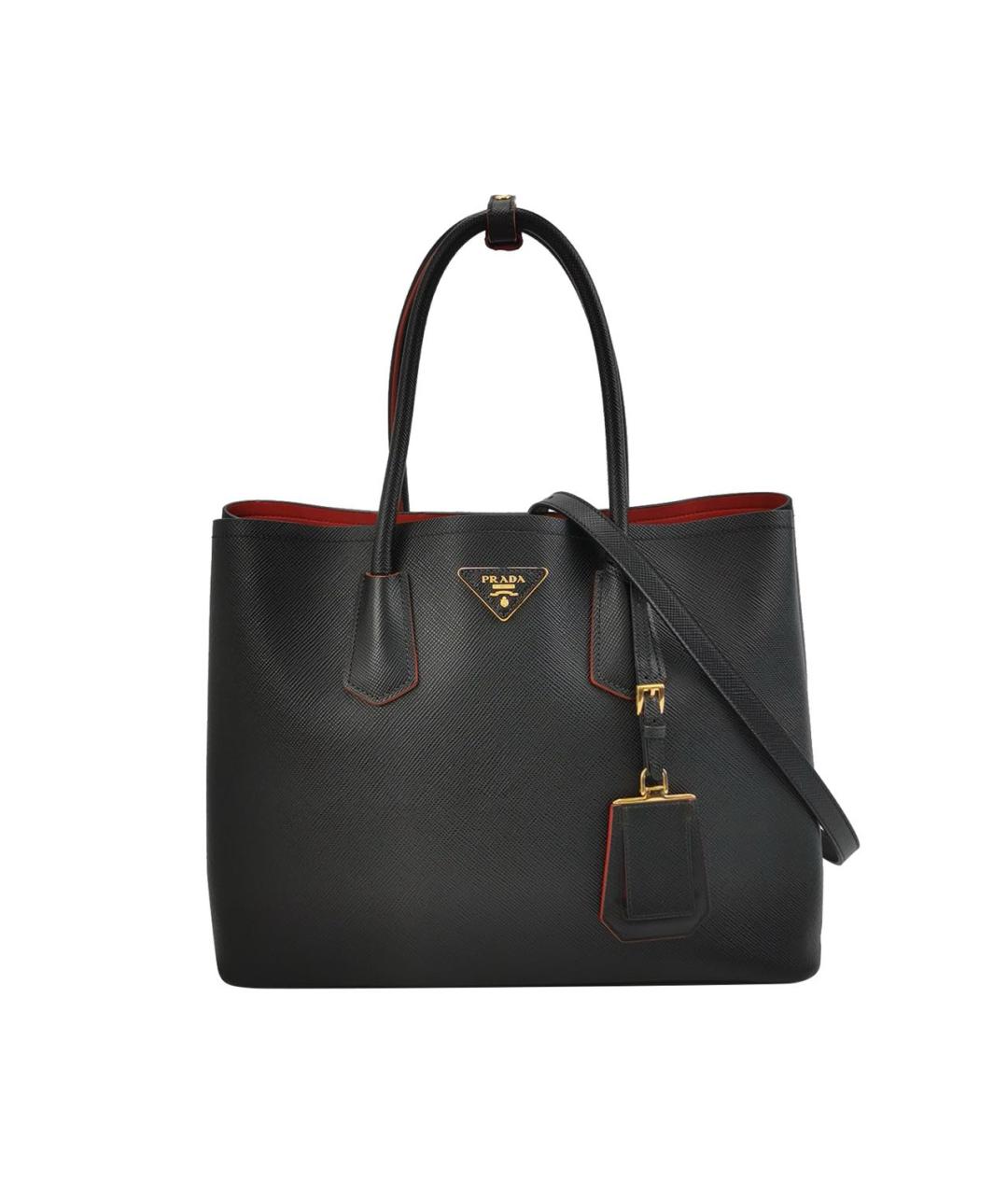 PRADA Черная кожаная сумка через плечо, фото 1